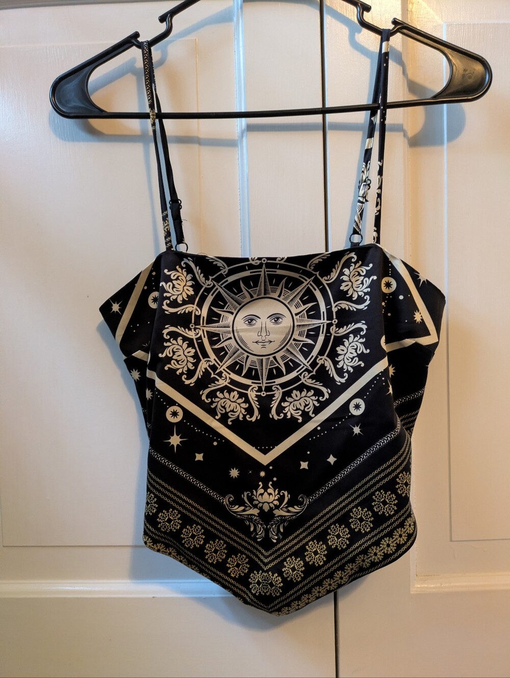 Crave Fame Black and Cream Sunbandana Cami